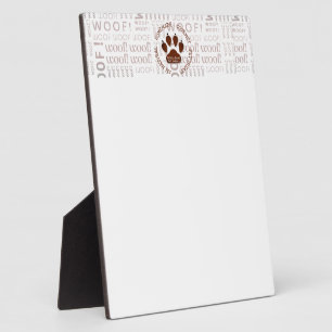 Brown Dog Paw Business  Plaque