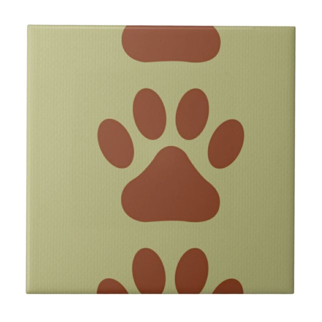 Brown dog paw tile (Front)