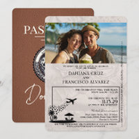 Brown Dominican Republic Passport Wedding