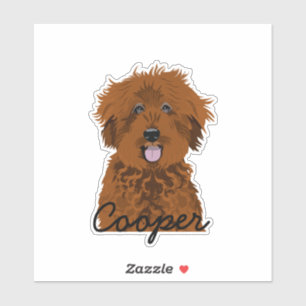 Brown Doodle Dog Custom Name