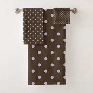 Brown Dot Gift Bath Towel Set