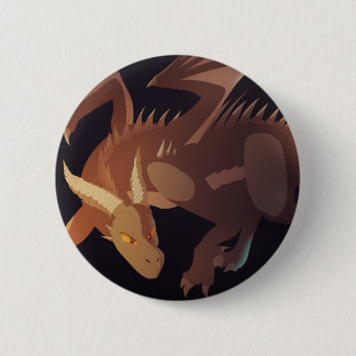 Brown Dragon Fantasy Art 6 Cm Round Badge