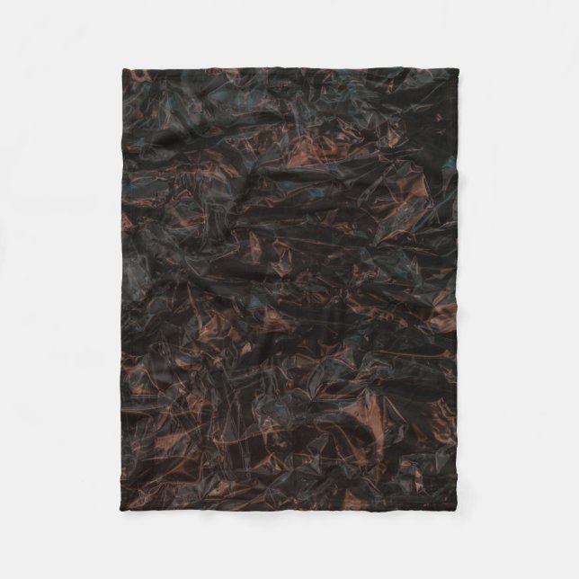 Brown dried leaves on ground fleece blanket (Front)