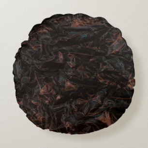 Brown dried leaves on ground round cushion