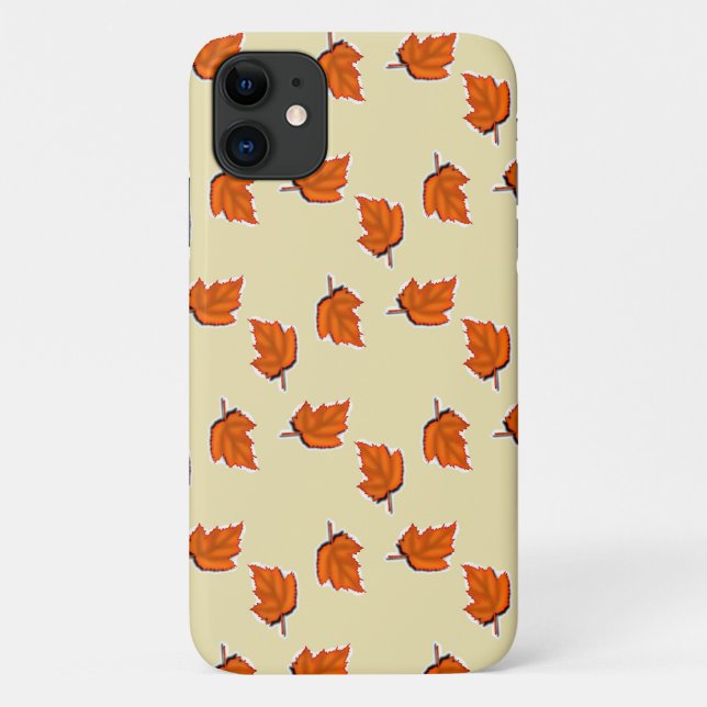 Brown dry leaves pattern Case-Mate iPhone case (Back)