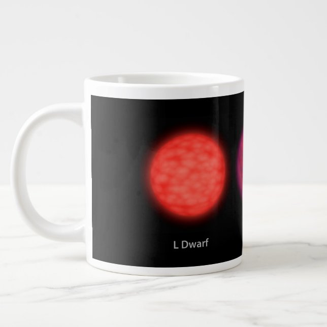 Brown Dwarfs As Seen By An Interstellar Traveller. Large Coffee Mug (Left)