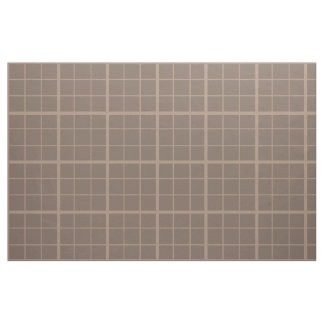 Brown Earth Tone Windowpane Check  Fabric