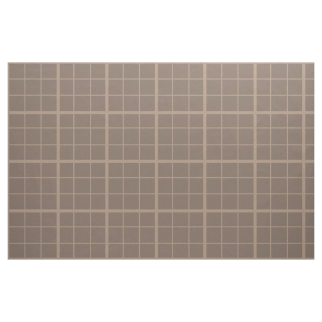 Brown Earth Tone Windowpane Check  Fabric (Fat Quarter)