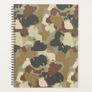 Brown Earth Tones Military Camouflage Planner