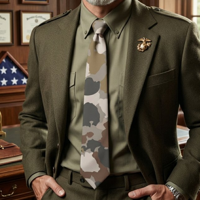 Brown Earth Tones Military Camouflage Tie (Creator Uploaded)