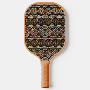 Brown Earthy Tones Mud Cloth Style Pickleball Paddle