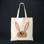 Brown Easter Bunny Tote Bag<br><div class="desc">Add you child's name for the perfect custom Easter Egg bag!</div>