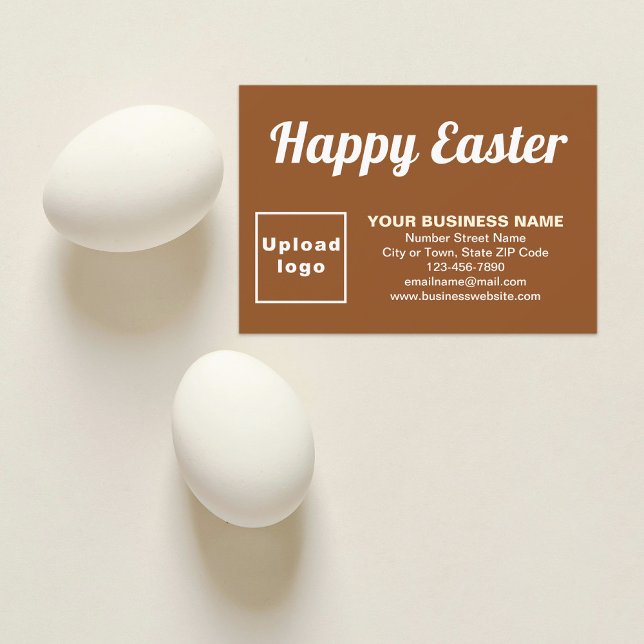 Brown Easter Business Flat Greeting Card (Brown Easter business flat greeting card)