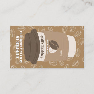 Brown Editable Coffee House Stamp Loyalty Card