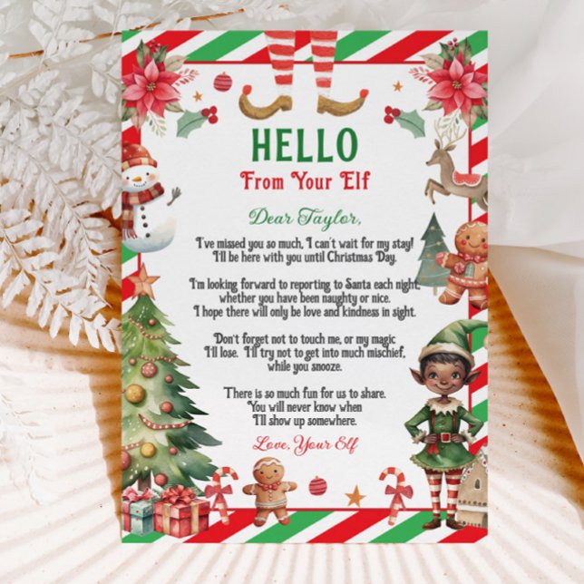 Brown Elf Return Arrival Christmas Letter from Elf (Creator Uploaded)