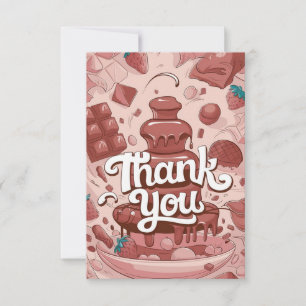 Brown Enchanted Chocolate thank you card