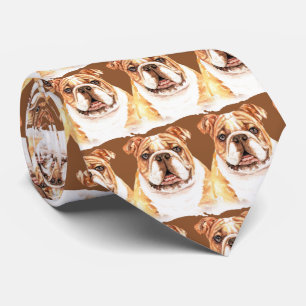 Brown English Bulldog Tie