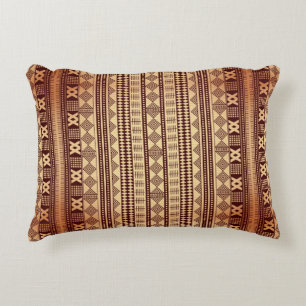 Brown ethnic texture decorative cushion