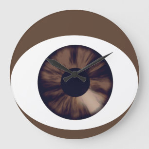 Brown Eye Dark Skin Acrylic Wall Clock