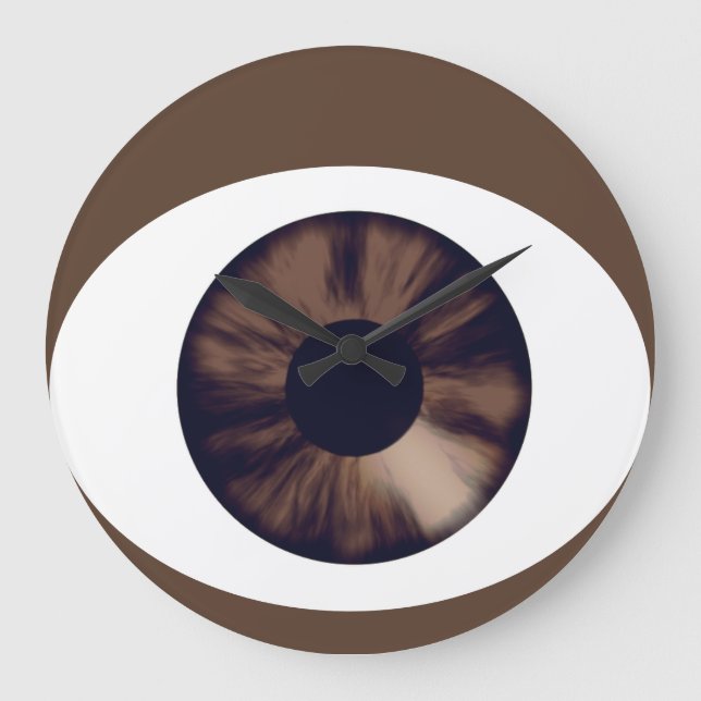 Brown Eye Dark Skin Acrylic Wall Clock (Front)