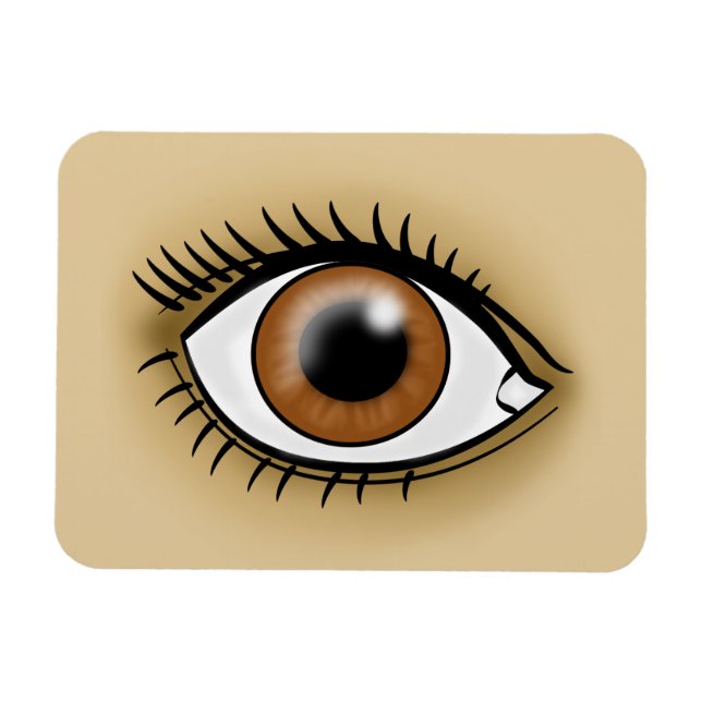Brown Eye icon Magnet (Horizontal)