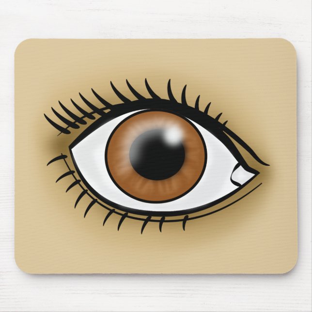 Brown Eye icon Mouse Mat (Front)