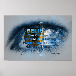 Brown Eye of Fitness Belief! Poster