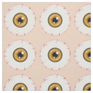 Brown Eyeball Pattern Halloween Bloodshot Eyeball Fabric