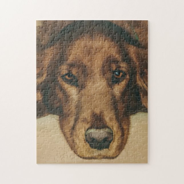Brown Eyed Golden Irish Dog Jigsaw Puzzle (Vertical)