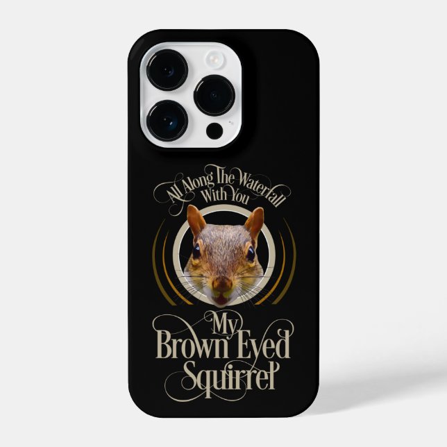 Brown Eyed Squirrel - funny squirrel lover iPhone Case (Back)