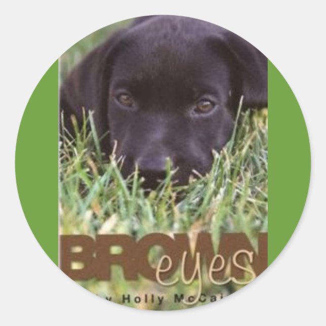 Brown Eyes cover (Custom) Classic Round Sticker (Front)