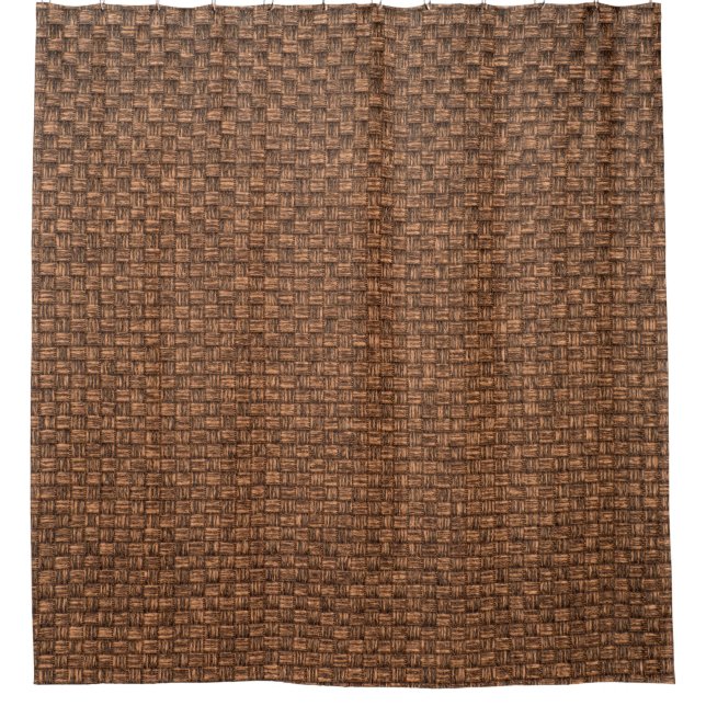 Brown fabric, texture for background. shower curtain (Front)