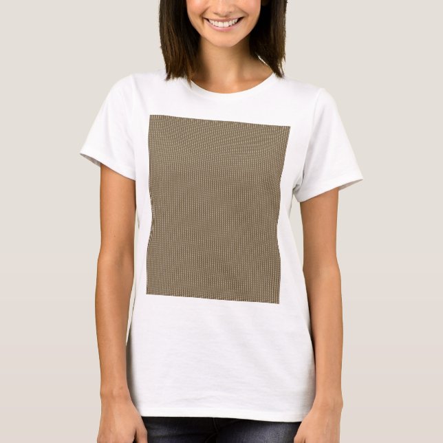 Brown fabric with a repeating vertical pattern of  T-Shirt (Front)
