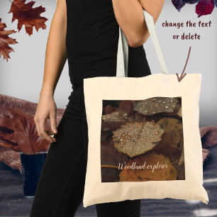 Brown fallen leaves after rain tote bag