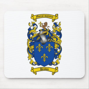 BROWN FAMILY CREST -  BROWN COAT OF ARMS MOUSE MAT