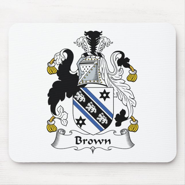 Brown Family Crest Mouse Mat (Front)