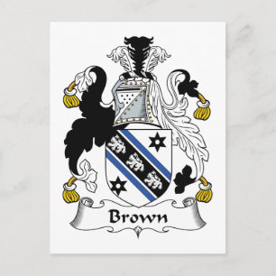 Brown Family Crest Postcard