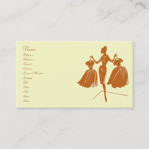 Brown Fashion Silhouette Business Card