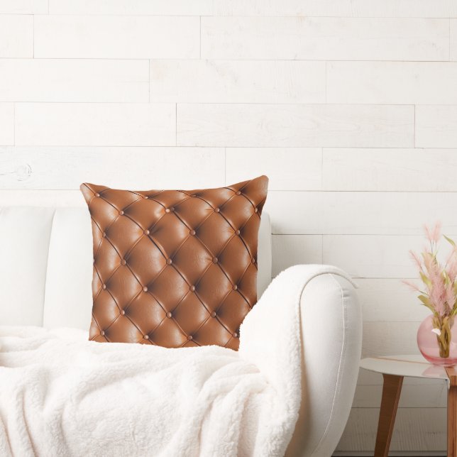 Brown Faux Leather (leather look) Cushion (Couch)