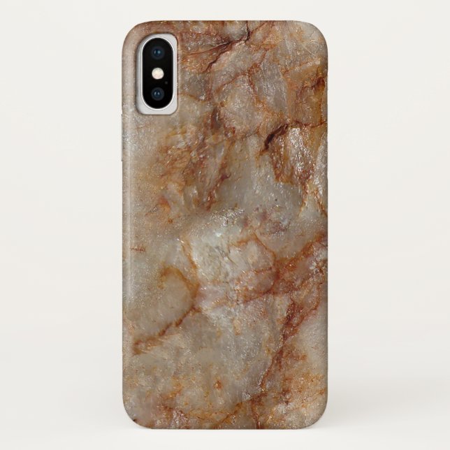 Brown Faux Marble Stone Background Case-Mate iPhone Case (Back)