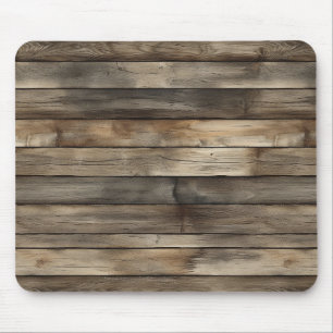 Brown Faux Wood Mouse Mat