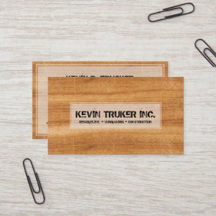 Brown faux Wood Texture Remodeling Business Card