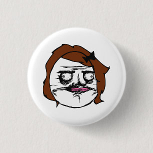 Brown Female Me Gusta Comic Rage Face Meme 3 Cm Round Badge