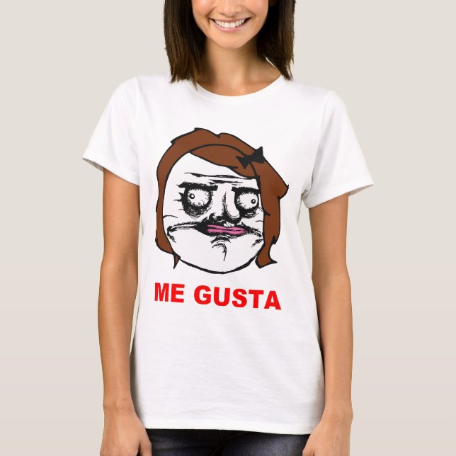 Brown Female Me Gusta Comic Rage Face Meme T-Shirt (Front)