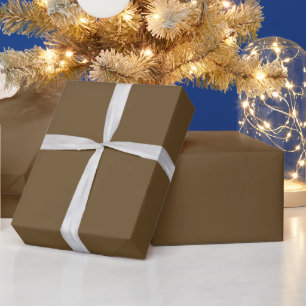 Brown Festive Christmas Solid Color  Wrapping Paper