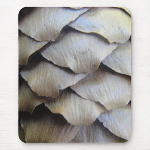 Brown fir cone pattern mouse mat