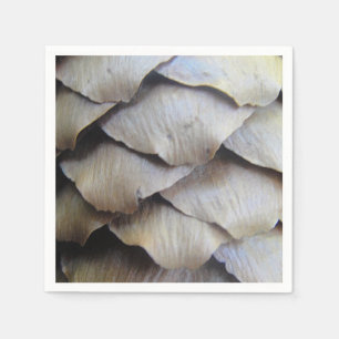 Brown fir cone pattern napkin