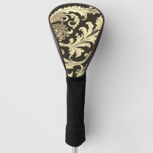Brown Fleur Antique Pattern Golf Head Cover