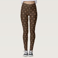 Brown Fleur De Lis French Damask Pattern