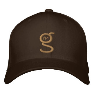 Brown Flex Fit Cap w Embroidered I'm G Logo